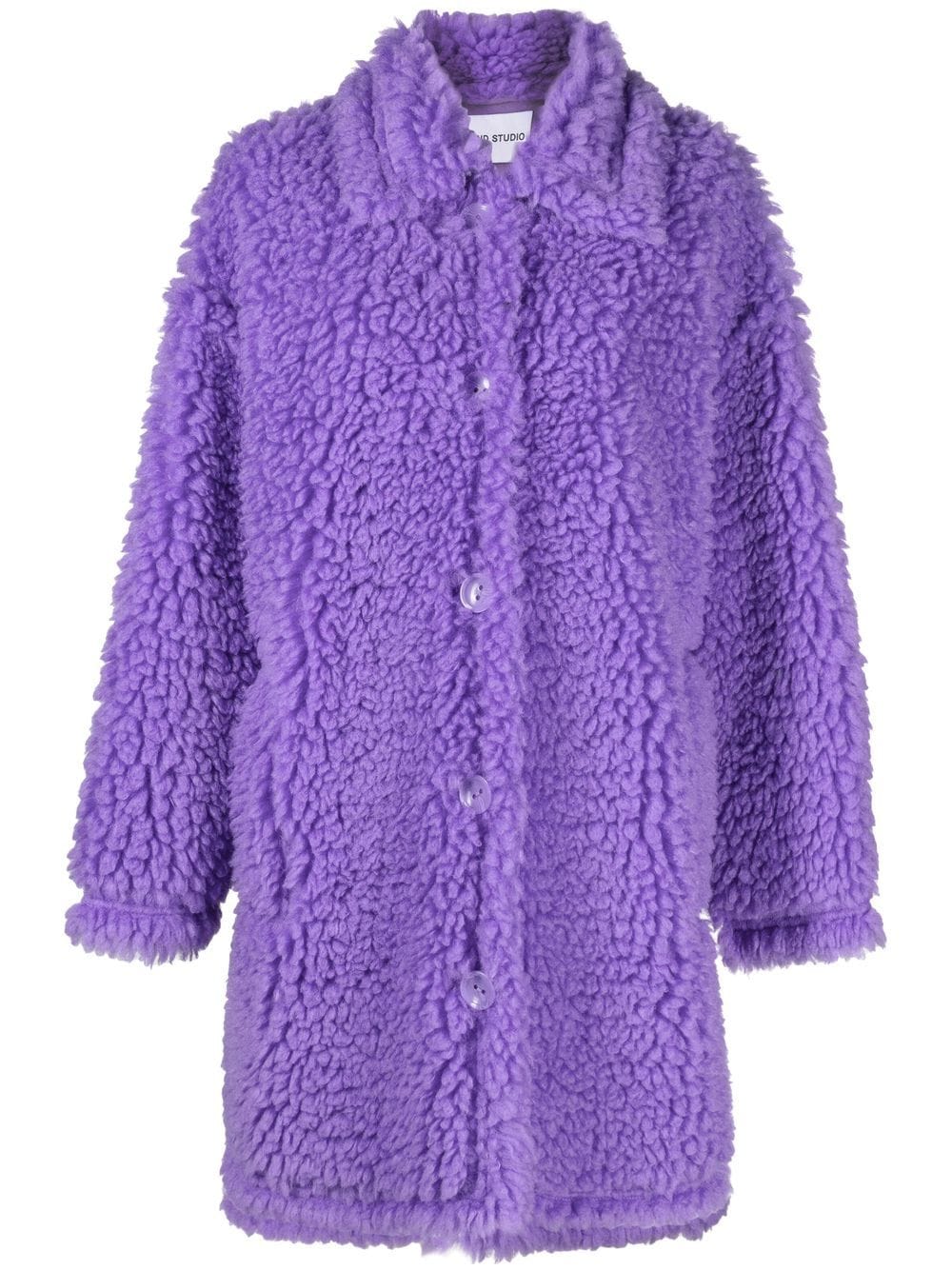 STAND STUDIO Gwen faux-shearling coat - Purple von STAND STUDIO