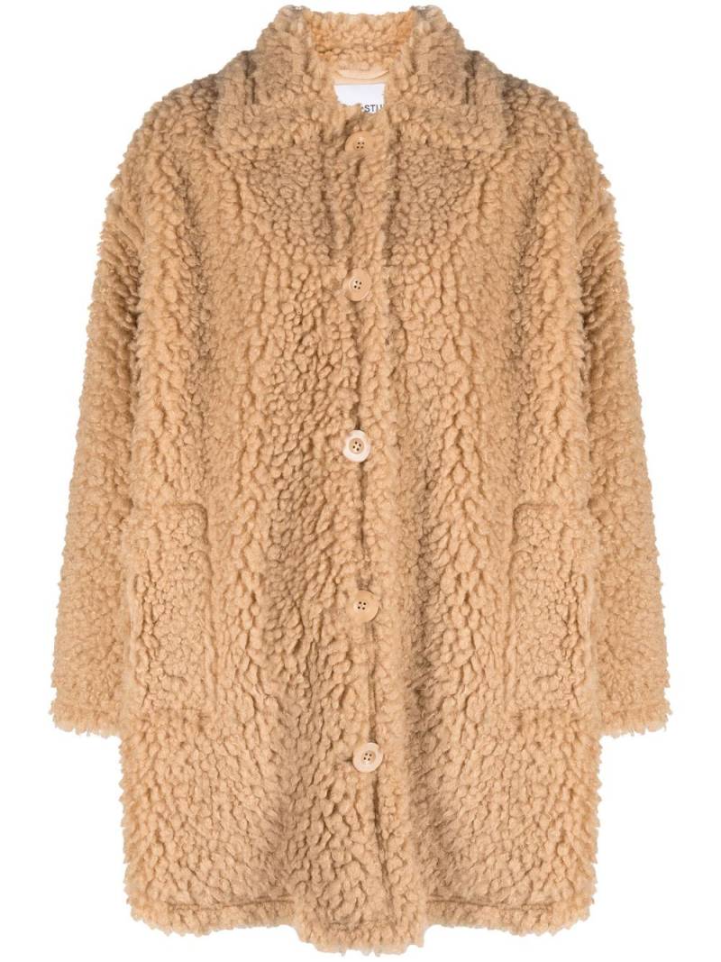 STAND STUDIO Gwen faux-shearling shirt jacket - Neutrals von STAND STUDIO