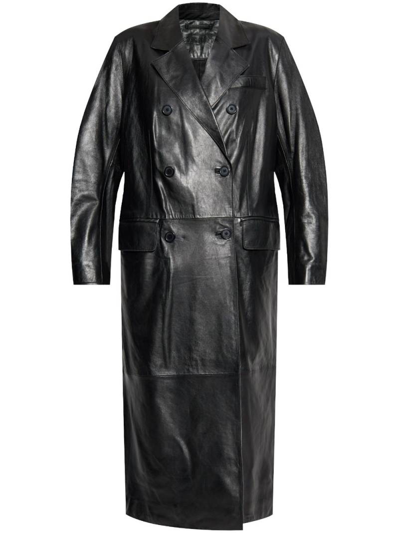 STAND STUDIO Selene leather coat - Black von STAND STUDIO