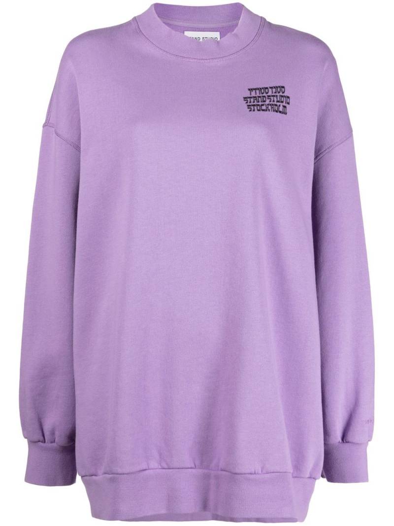 STAND STUDIO Stockholm logo-print sweatshirt - Purple von STAND STUDIO