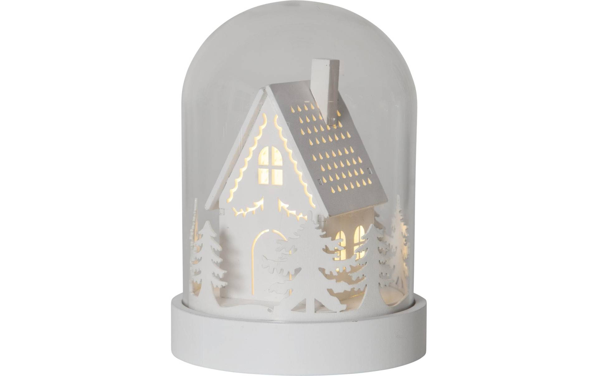 STAR TRADING Weihnachtsfigur »Schneekugel Kupol Haus 45063 cm, Weiss« von STAR TRADING