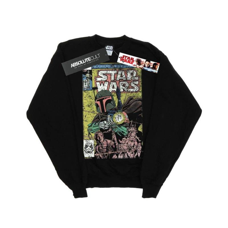 Boba Fett Comic Sweatshirt Damen Schwarz L von STAR WARS