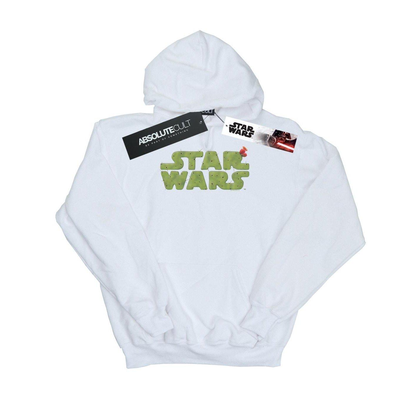 Cactus Logo Kapuzenpullover Damen Weiss M von STAR WARS