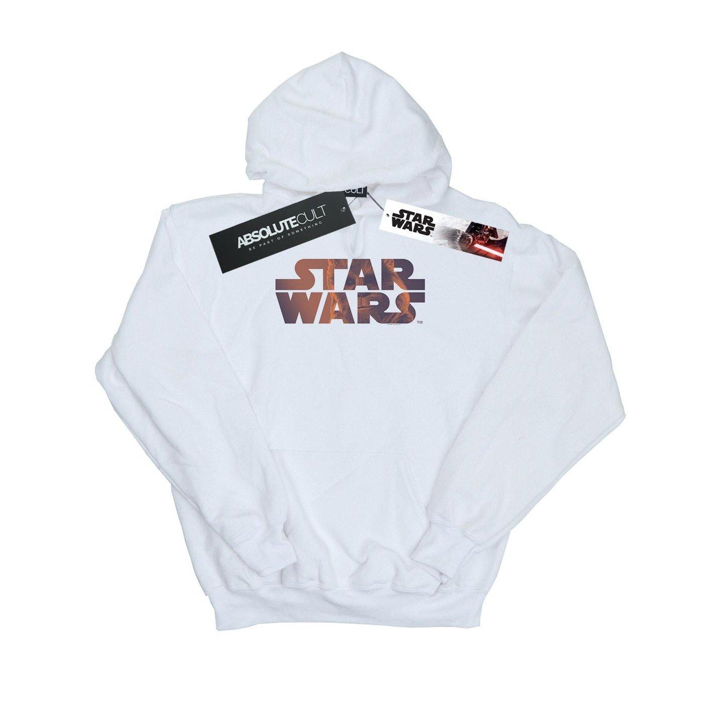 Chewbacca Logo Kapuzenpullover Jungen Weiss 140/146 von STAR WARS