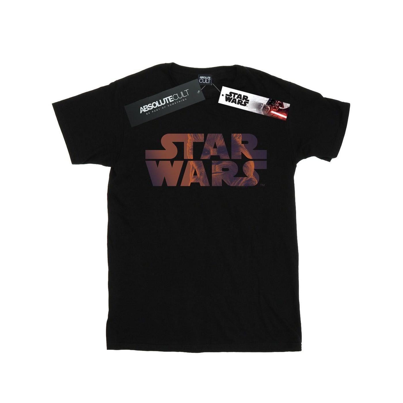 Chewbacca Logo Tshirt Damen Schwarz 4XL von STAR WARS