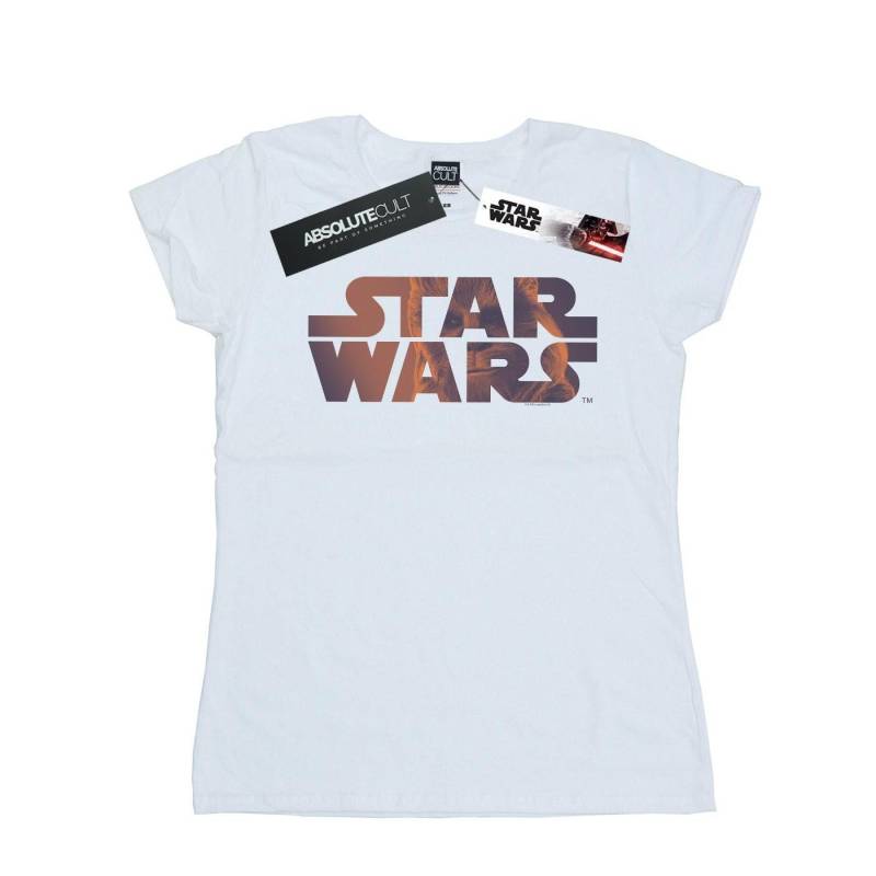 Chewbacca Logo Tshirt Damen Weiss M von STAR WARS