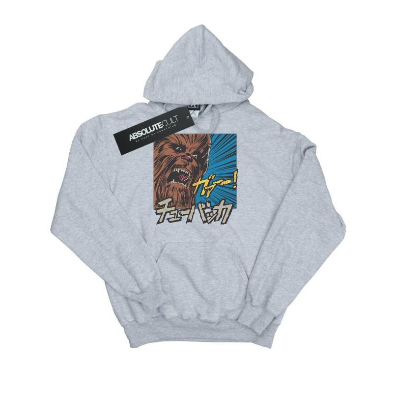 Chewbacca Roar Pop Art Kapuzenpullover Damen Grau S von STAR WARS