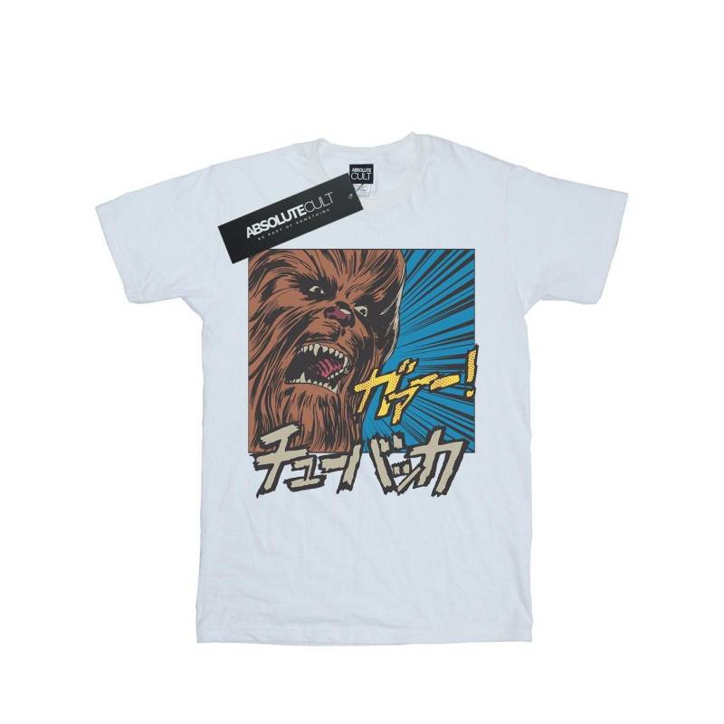 Chewbacca Roar Pop Art Tshirt Damen Weiss 3XL von STAR WARS