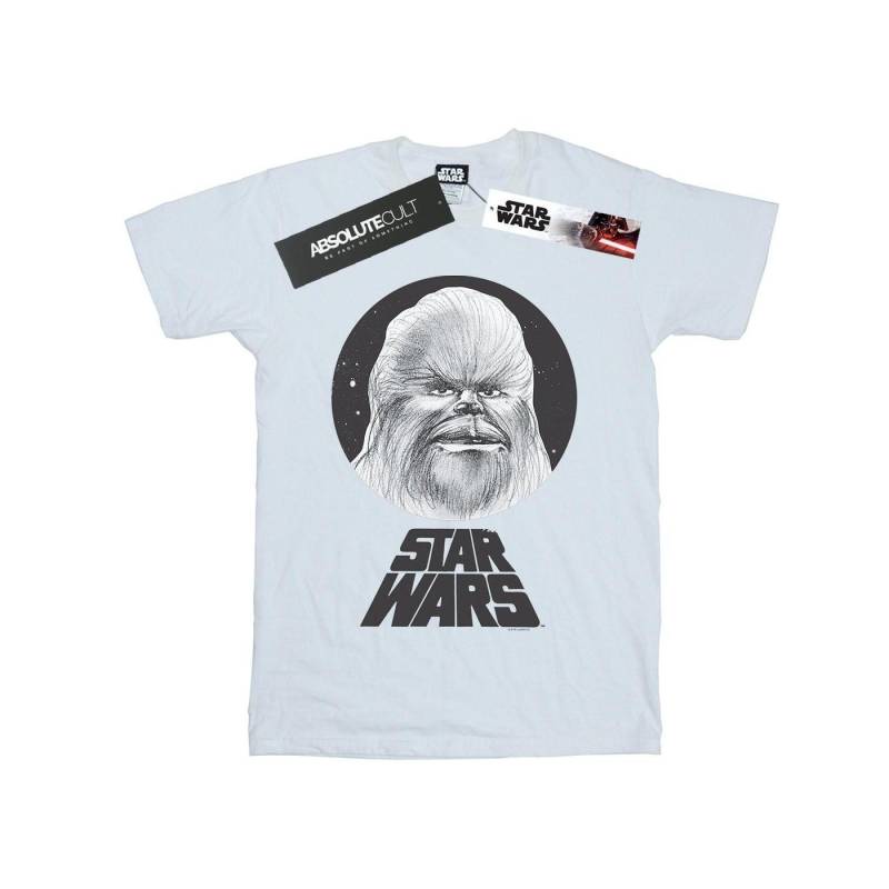 Chewbacca Sketch Tshirt Herren Weiss 4XL von STAR WARS