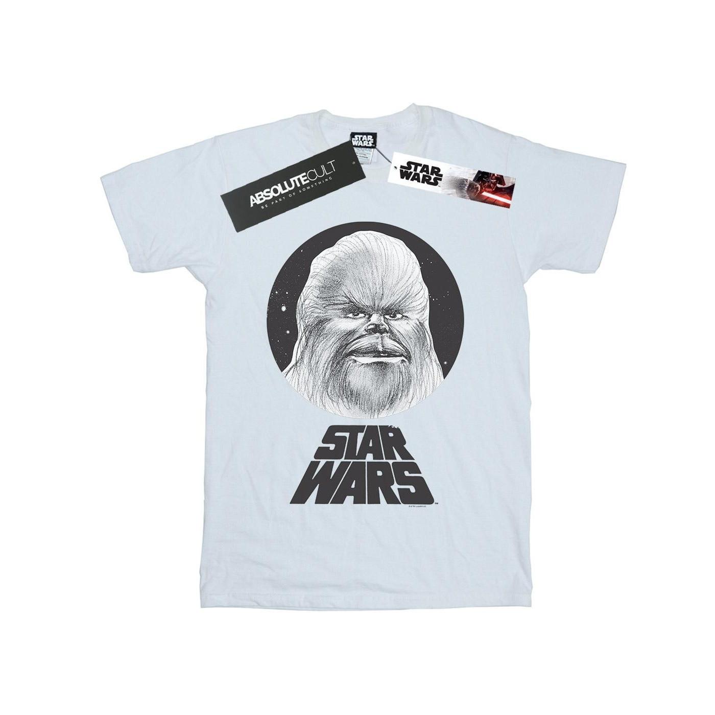 Chewbacca Sketch Tshirt Herren Weiss 5XL von STAR WARS