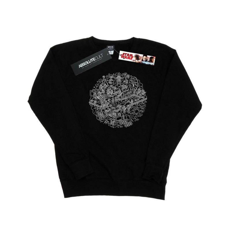 Christmas Death Star Sweatshirt Damen Schwarz S von STAR WARS