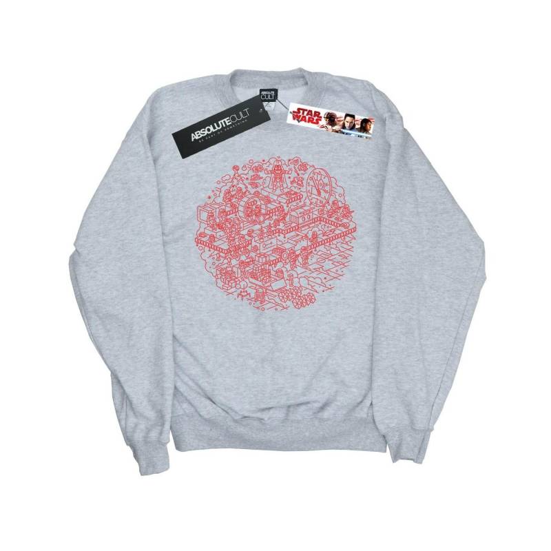 Christmas Death Star Sweatshirt Jungen Grau 140/146 von STAR WARS