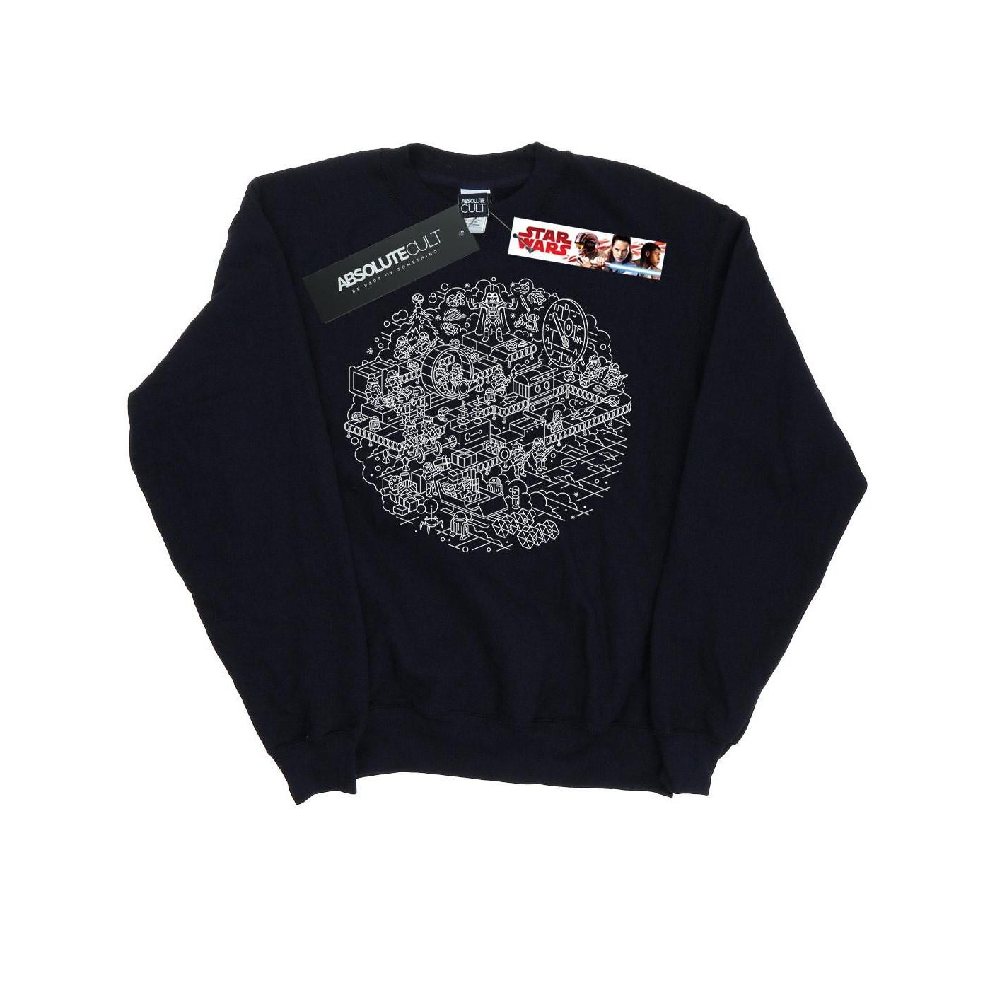 Christmas Death Star Sweatshirt Jungen Marine 128 von STAR WARS