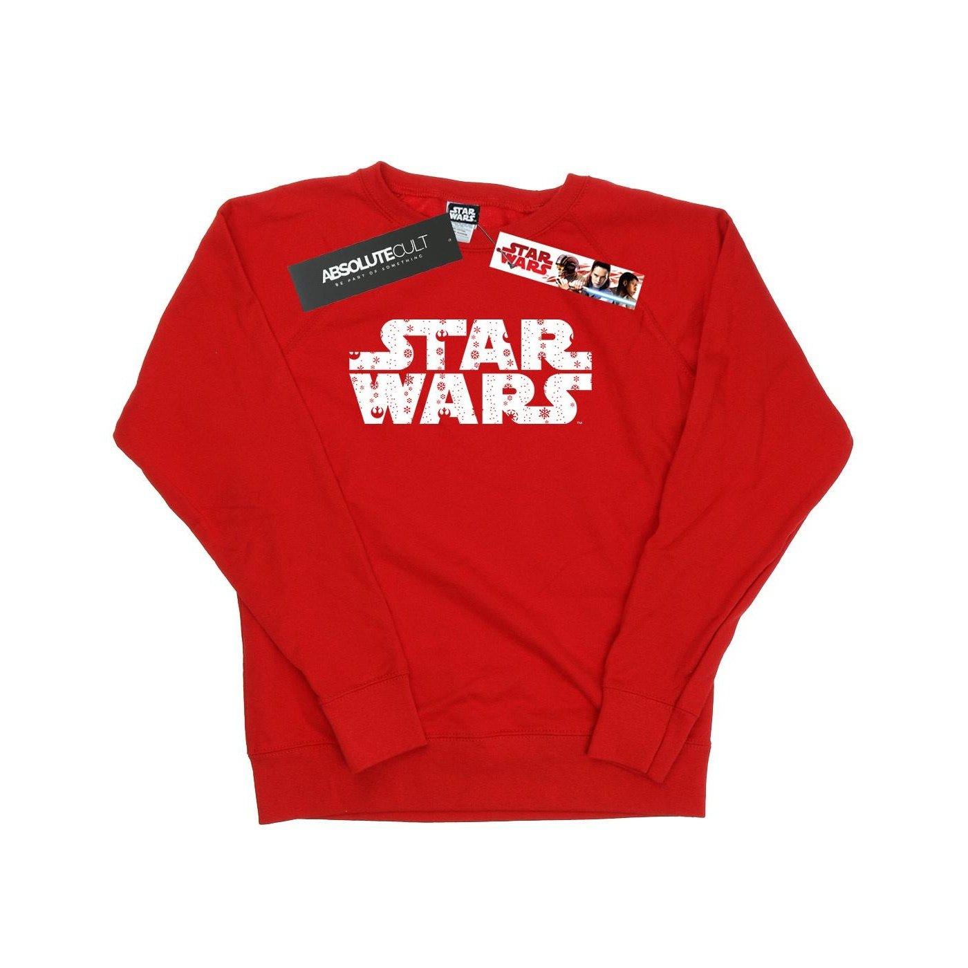 Christmas Logo Sweatshirt Damen Rot Bunt S von STAR WARS