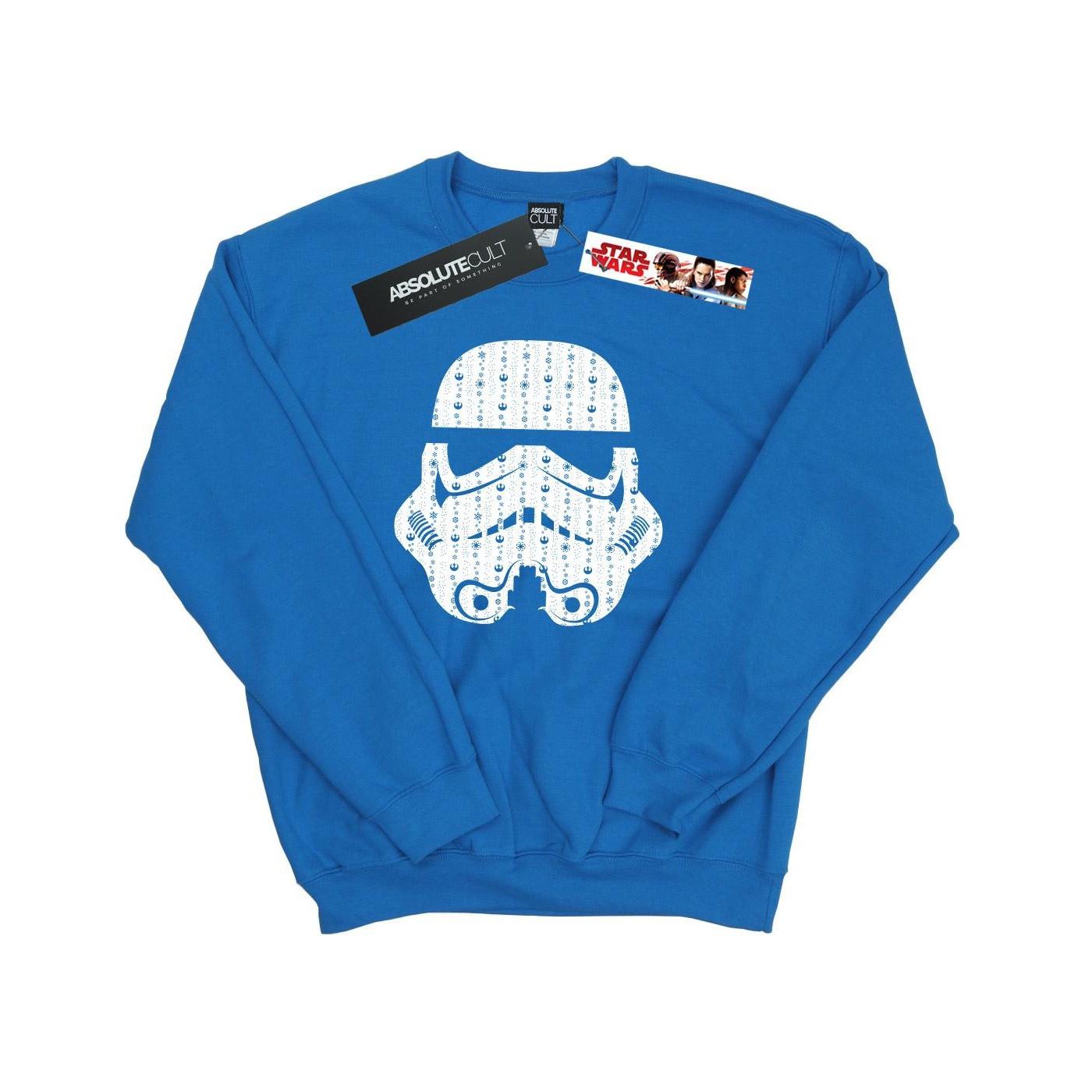 Christmas Stormtrooper Helmet Sweatshirt Herren Königsblau M von STAR WARS