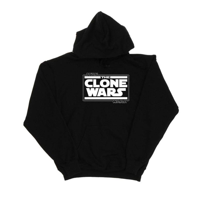 Clone Wars Logo Kapuzenpullover Damen Schwarz M von STAR WARS