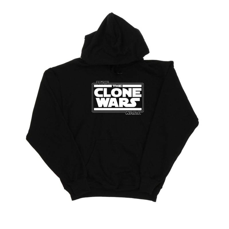 Clone Wars Logo Kapuzenpullover Herren Schwarz 3XL von STAR WARS