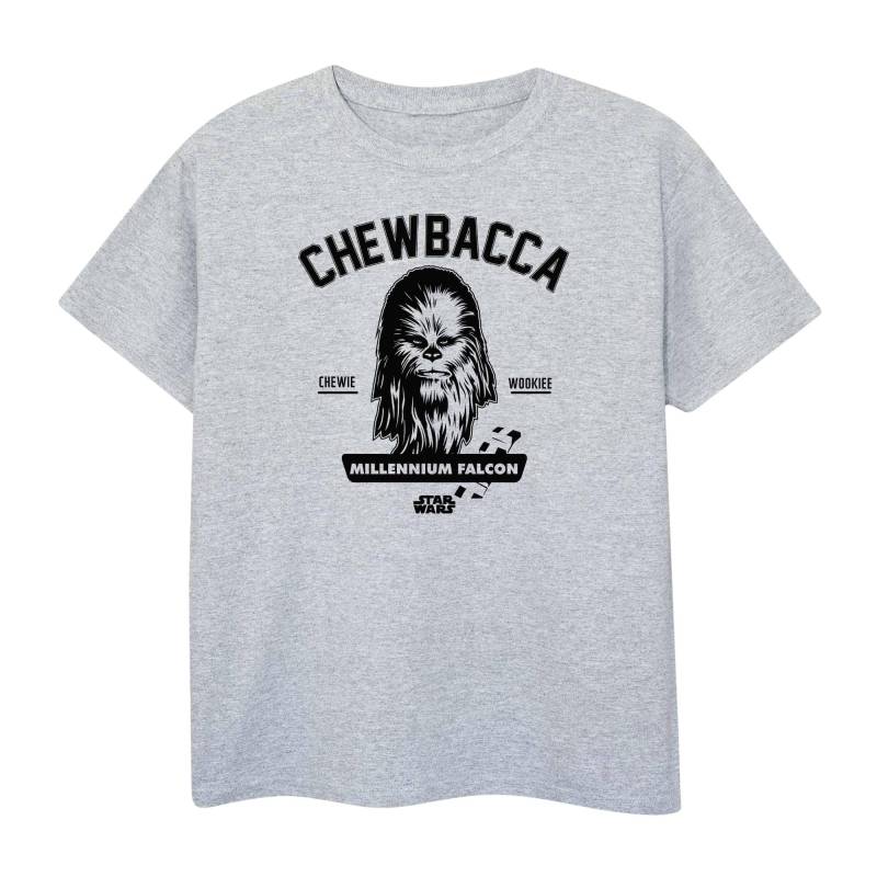 Collegiate Tshirt Mädchen Grau 116 von STAR WARS