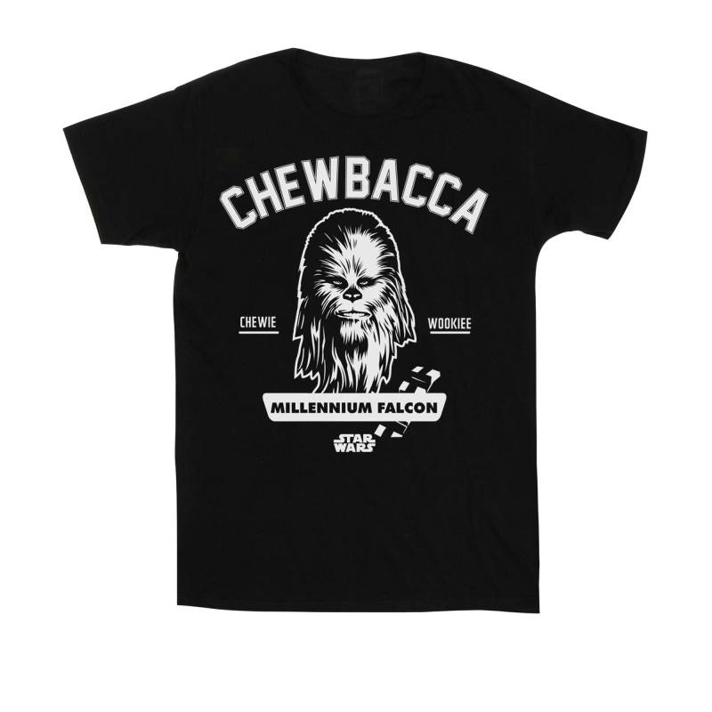 Collegiate Tshirt Mädchen Schwarz 116 von STAR WARS