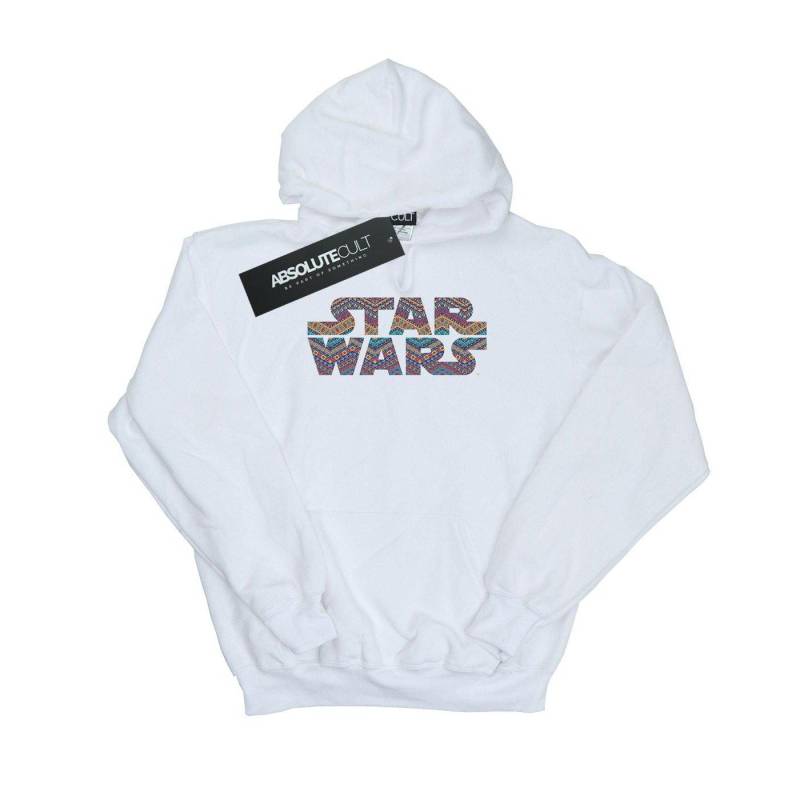 Colour Aztec Logo Kapuzenpullover Damen Weiss XL von STAR WARS