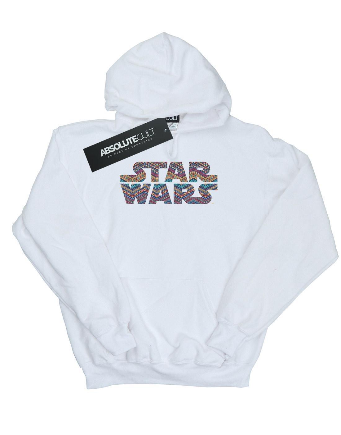 Colour Aztec Logo Kapuzenpullover Herren Weiss L von STAR WARS