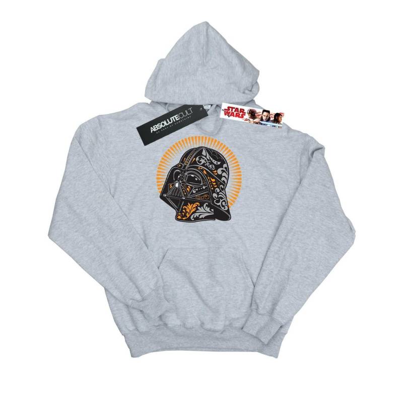 Darth Vader Dia De Los Muertos Kapuzenpullover Herren Grau L von STAR WARS