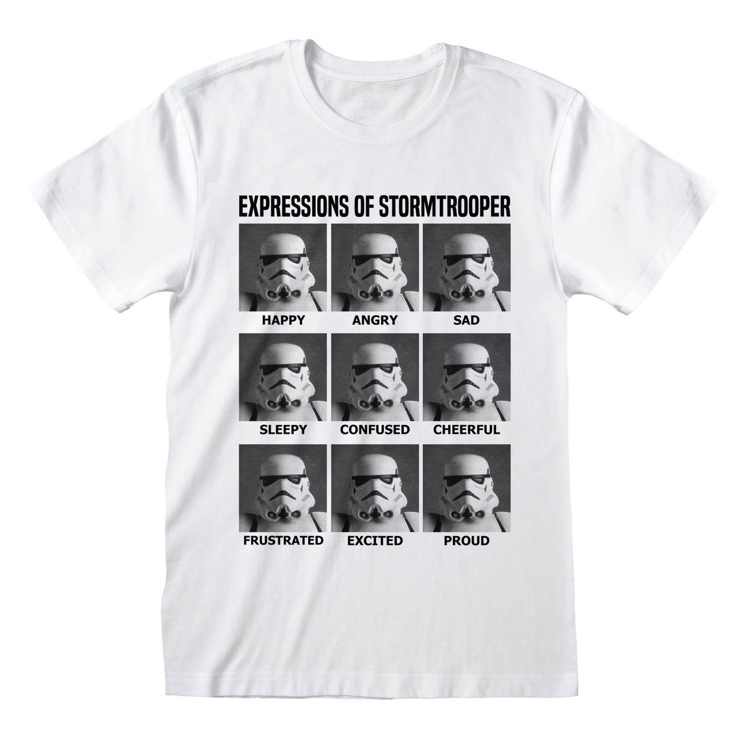 STAR WARS - Expressions Of Stormtrooper TShirt, für Damen, Weiss, Größe XL von STAR WARS