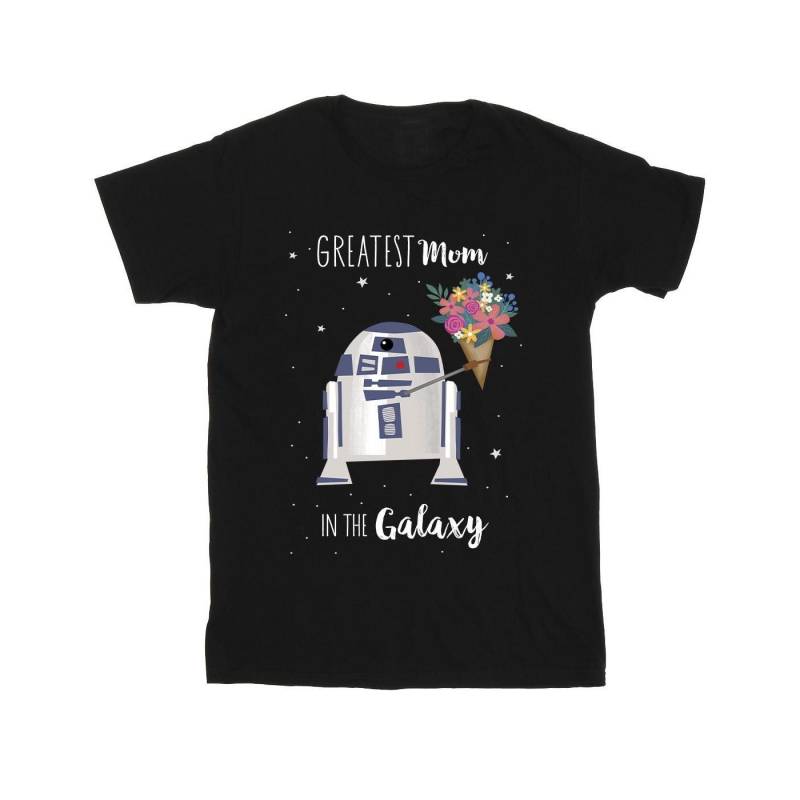 Greatest Mum Tshirt Mädchen Schwarz 104 von STAR WARS