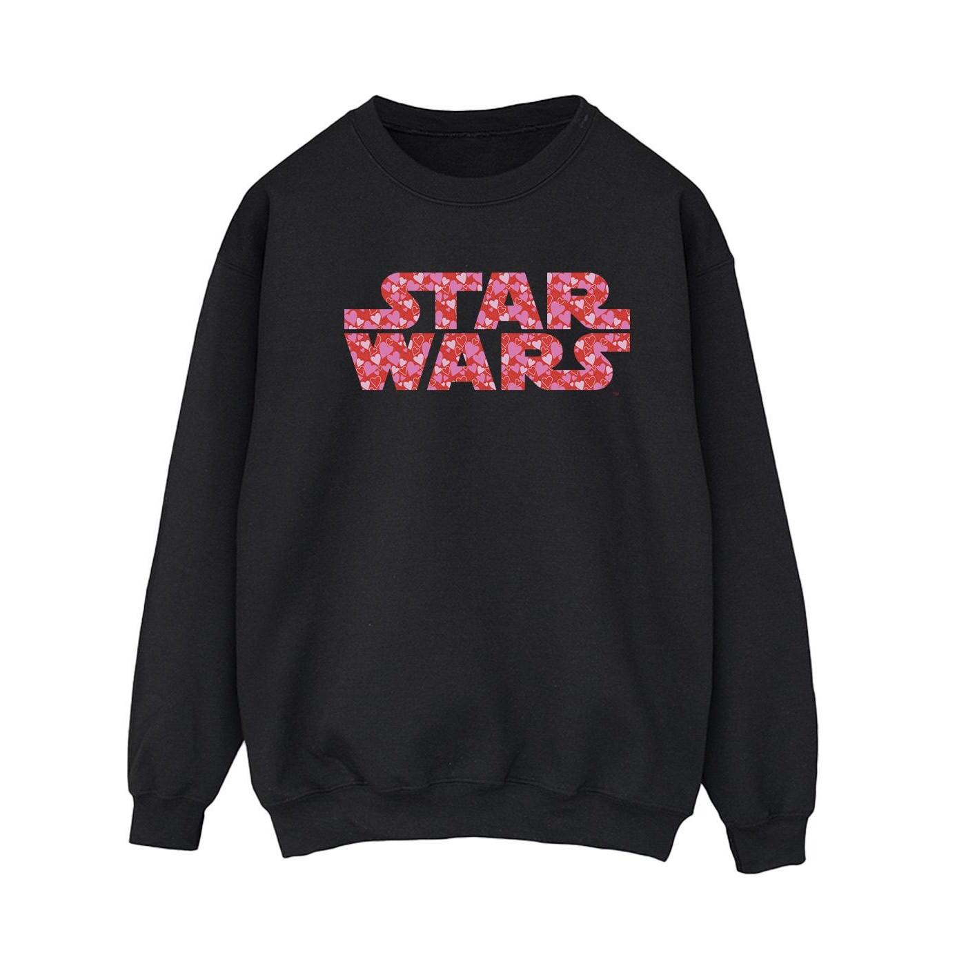 Heart Logo Sweatshirt Damen Schwarz XXL von STAR WARS