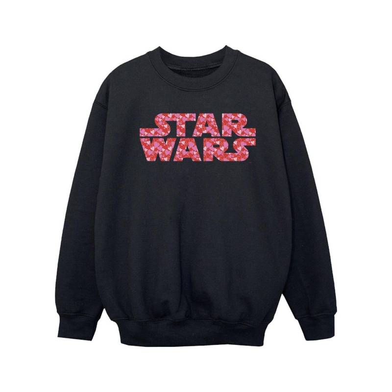 Heart Logo Sweatshirt Mädchen Schwarz 140/146 von STAR WARS