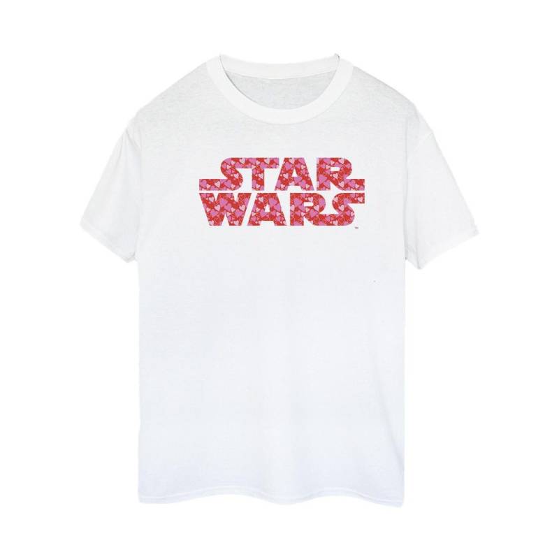 Heart Logo Tshirt Damen Weiss S von STAR WARS