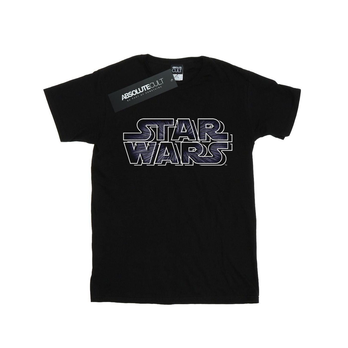 Hyperspace Logo Tshirt Damen Schwarz XXL von STAR WARS