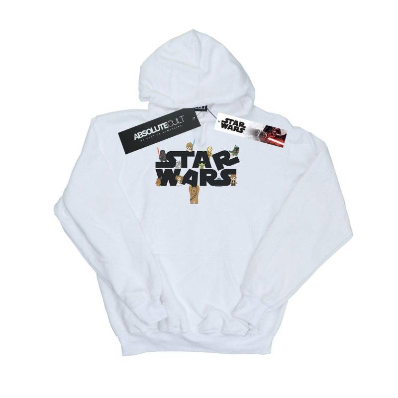 Kiddie Logo Kapuzenpullover Damen Weiss XXL von STAR WARS