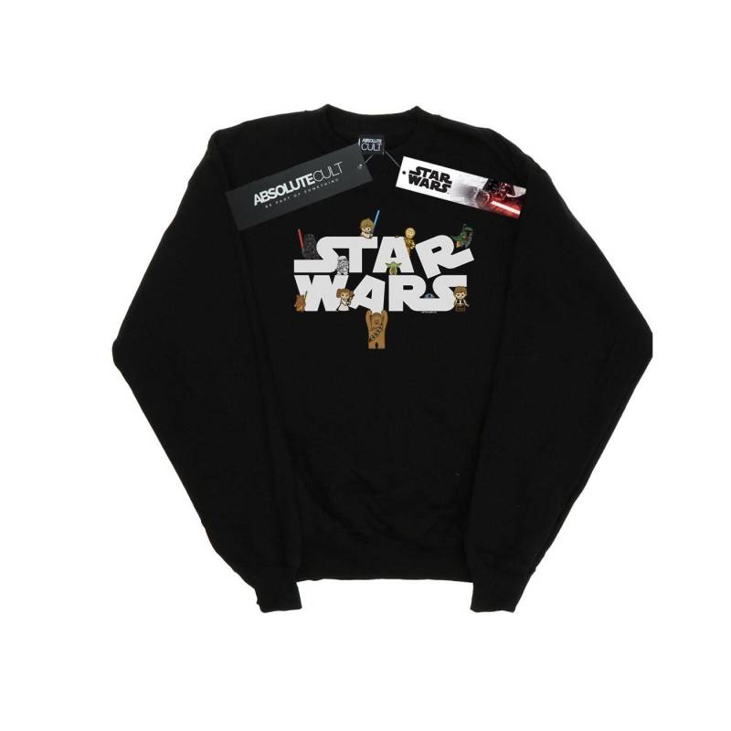 Kiddie Logo Sweatshirt Damen Schwarz L von STAR WARS