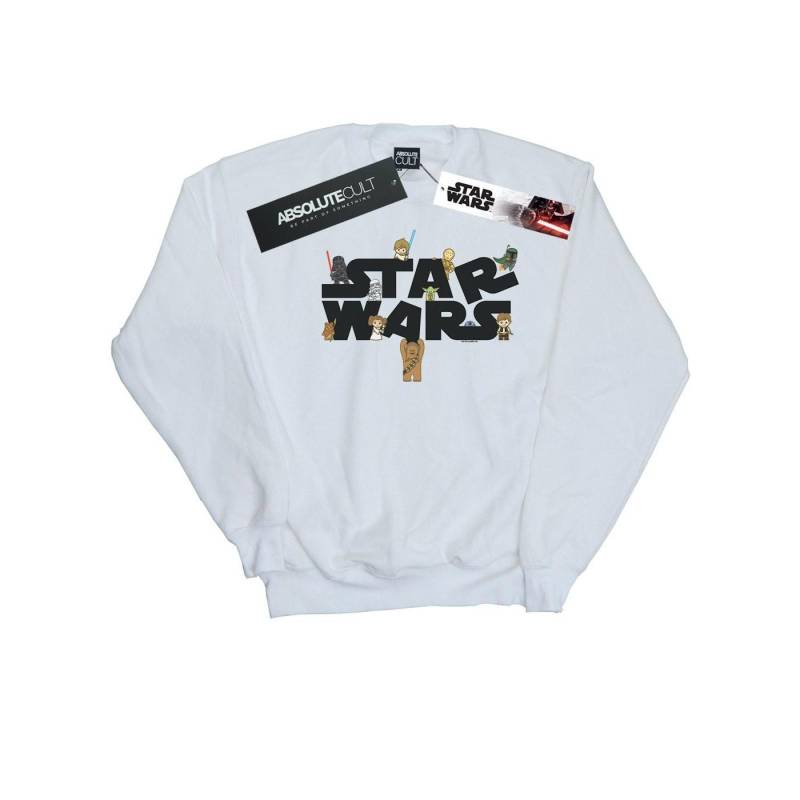 Kiddie Logo Sweatshirt Damen Weiss M von STAR WARS