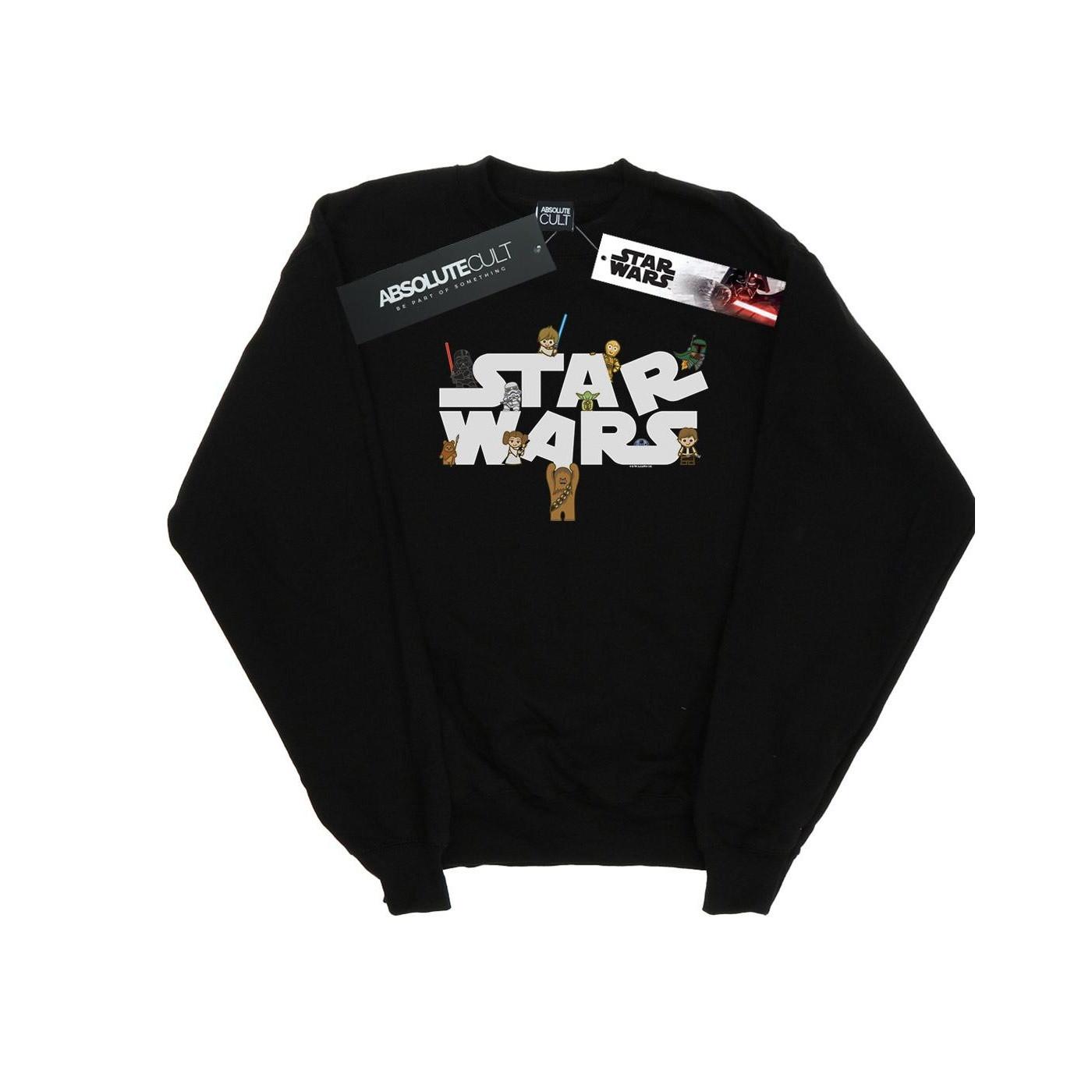 Kiddie Logo Sweatshirt Herren Schwarz S von STAR WARS