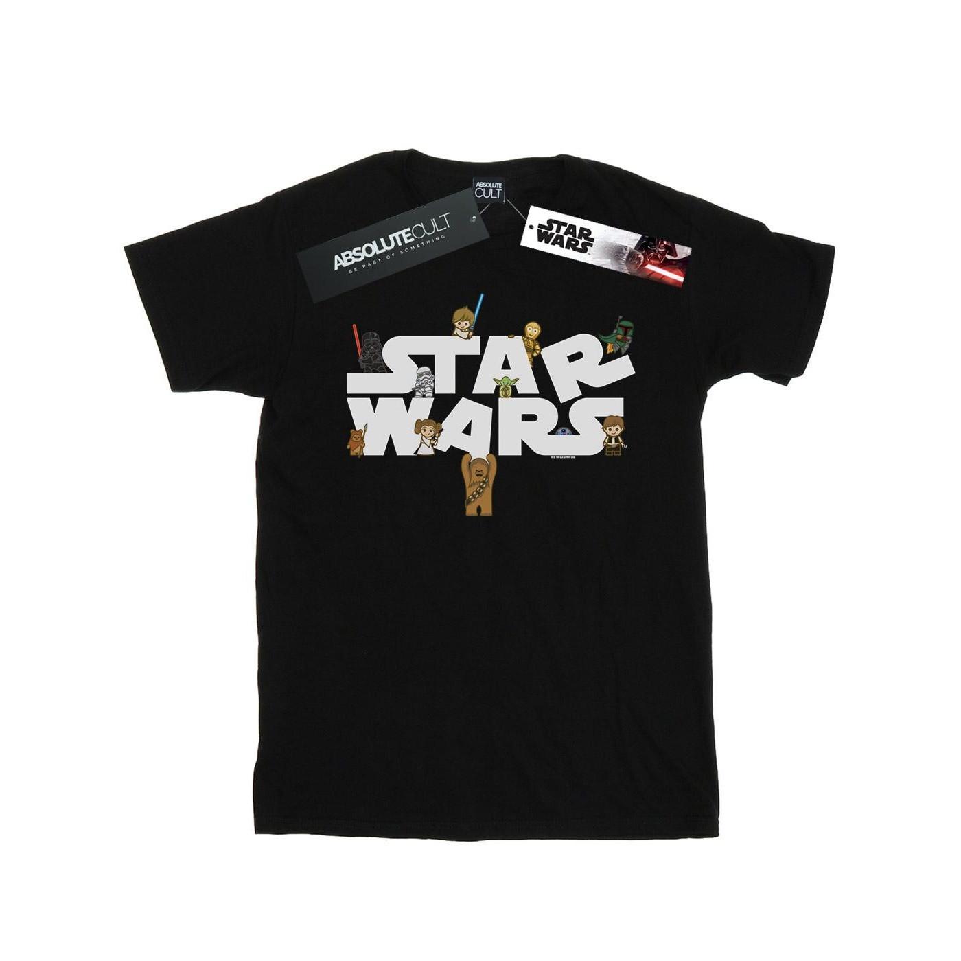 Kiddie Logo Tshirt Damen Schwarz 3XL von STAR WARS