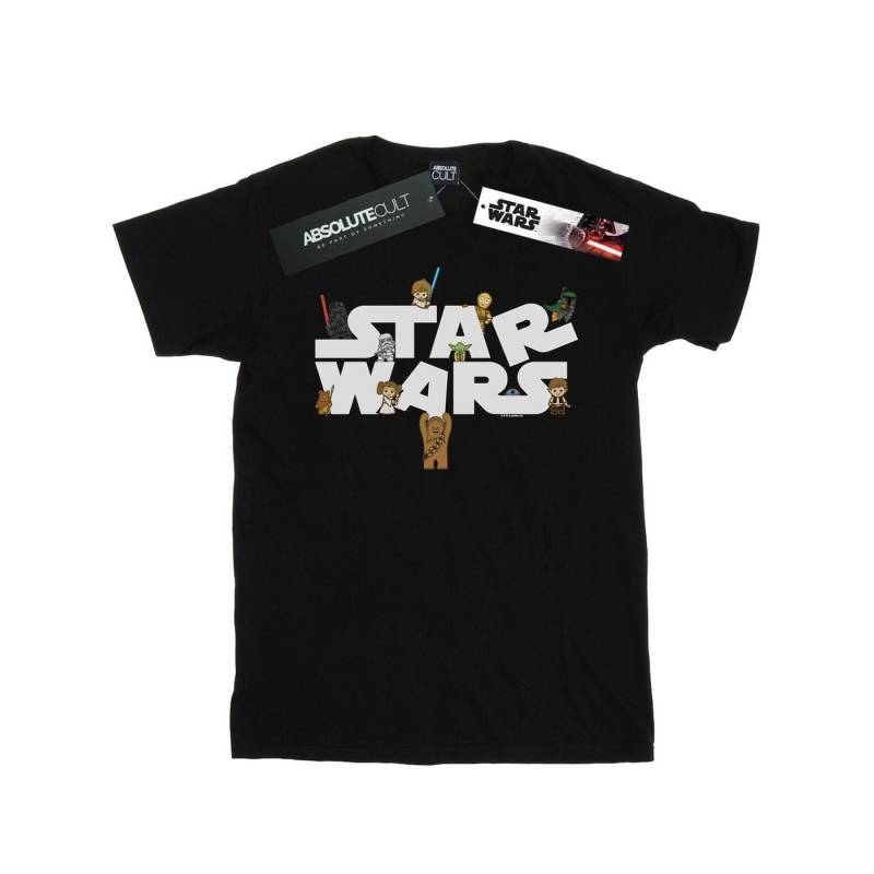 Kiddie Logo Tshirt Damen Schwarz 5XL von STAR WARS