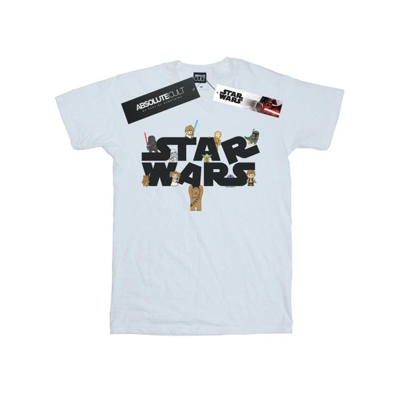 STAR WARS - Kiddie TShirt, 128, Weiss von STAR WARS