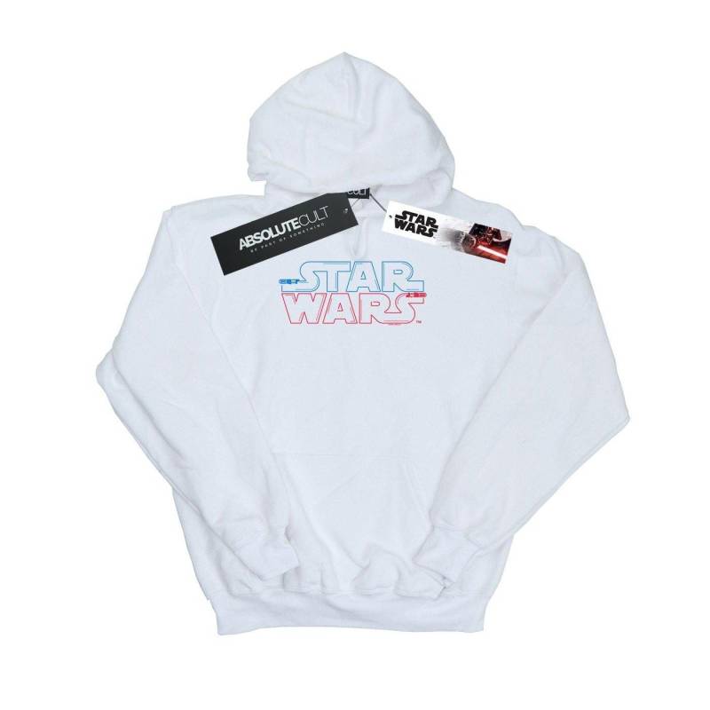 Lightsaber Logo Kapuzenpullover Damen Weiss L von STAR WARS