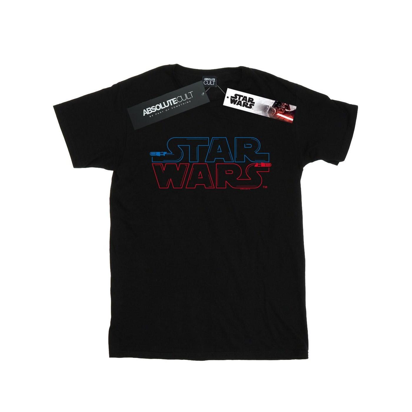 Lightsaber Logo Tshirt Damen Schwarz 5XL von STAR WARS