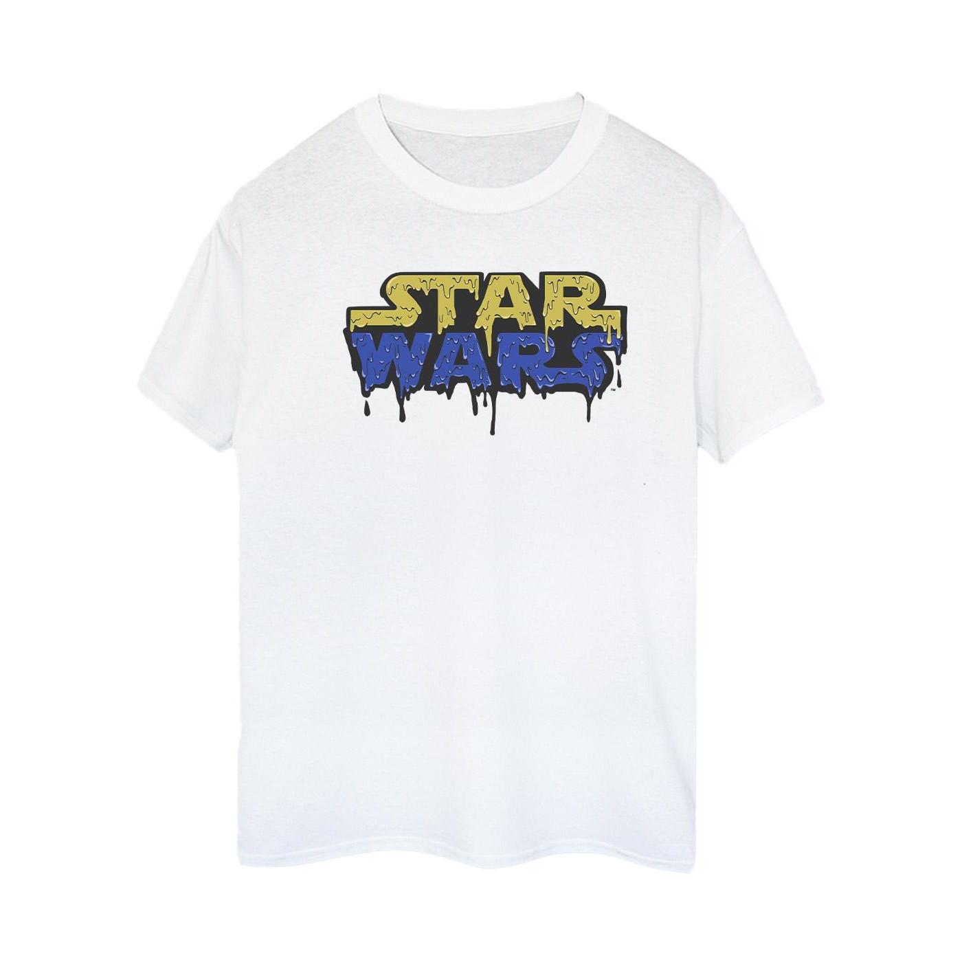 Logo Jelly Tshirt Damen Weiss XXL von STAR WARS