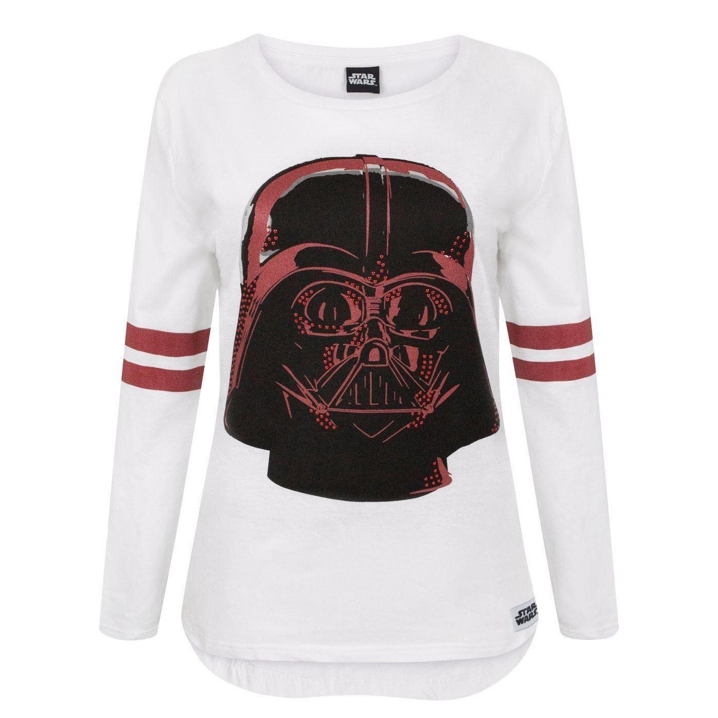 Langarmtop Mit Darth Vader Motiv Damen Weiss L von STAR WARS