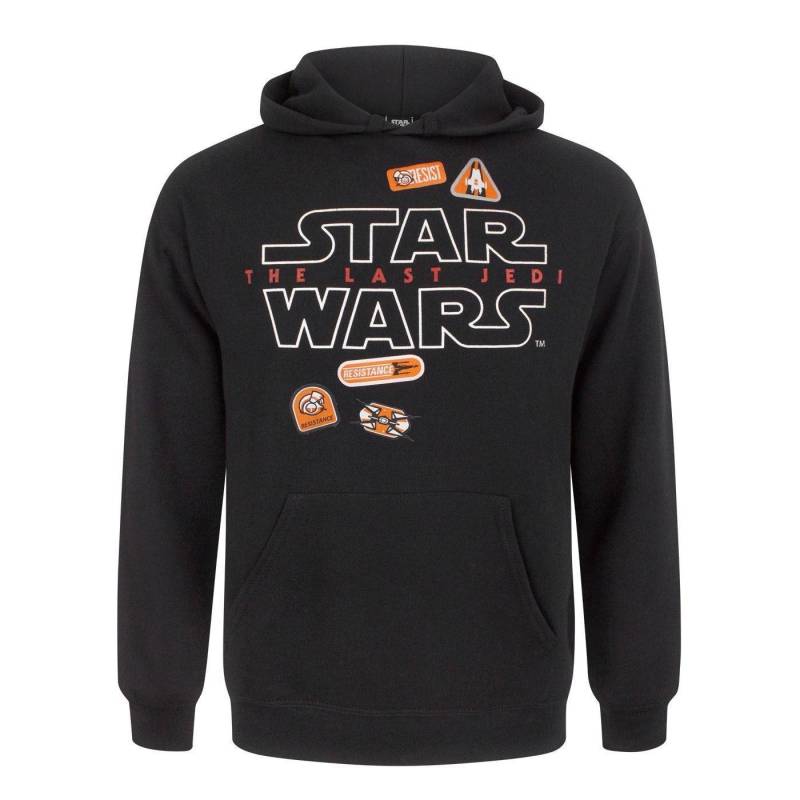 The Last Jedi Badges Kapuzenpullover Herren Schwarz S von STAR WARS