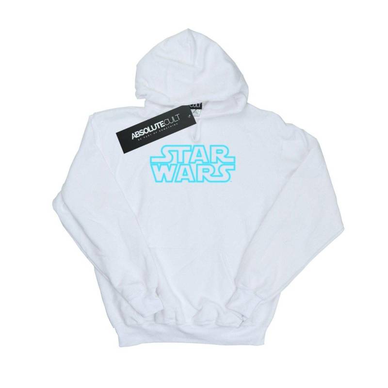 Neon Sign Logo Kapuzenpullover Damen Weiss M von STAR WARS