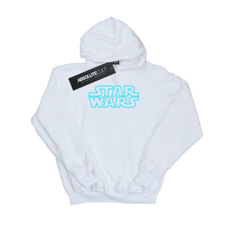 Neon Sign Logo Kapuzenpullover Herren Weiss M von STAR WARS