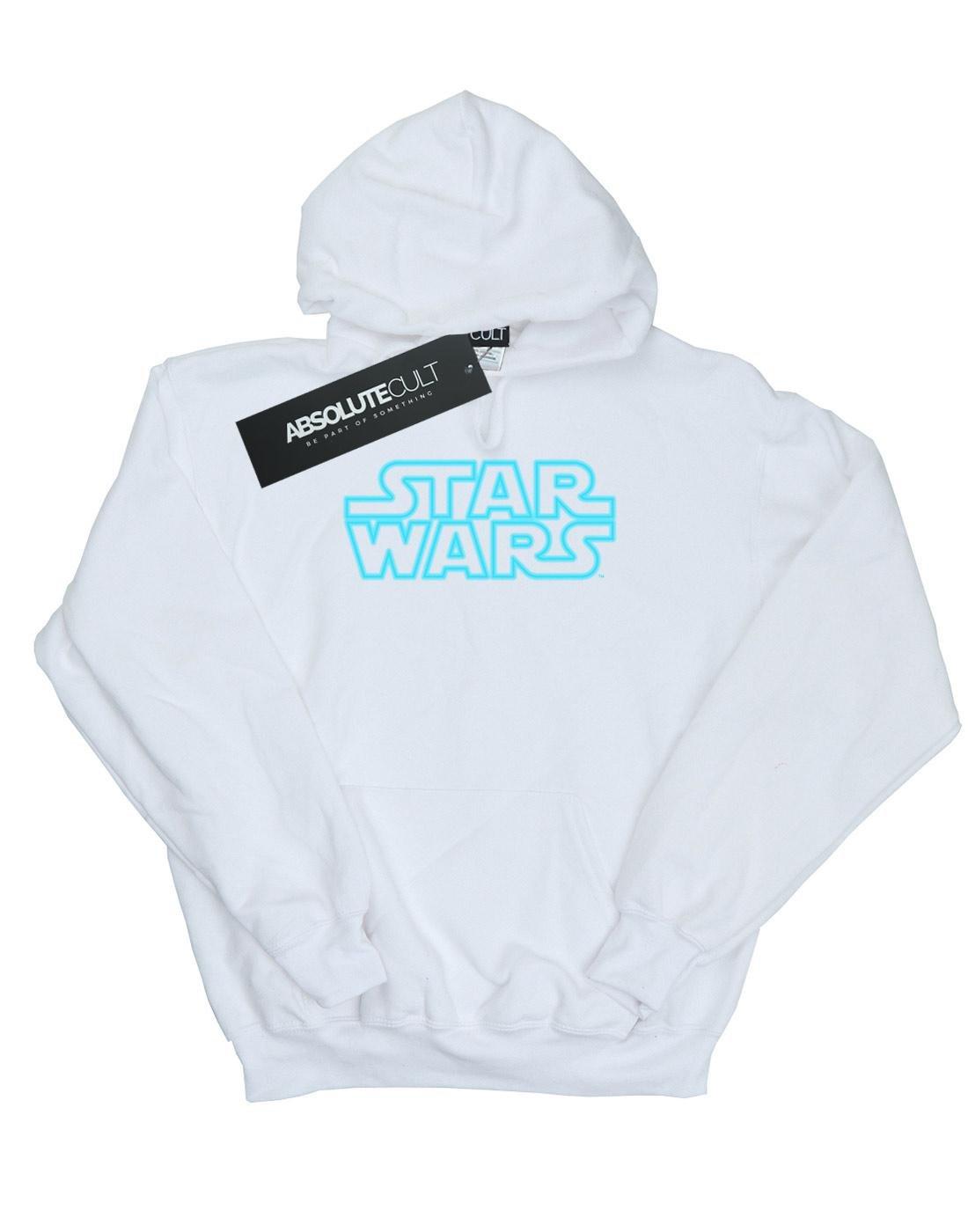 Neon Sign Logo Kapuzenpullover Herren Weiss XL von STAR WARS