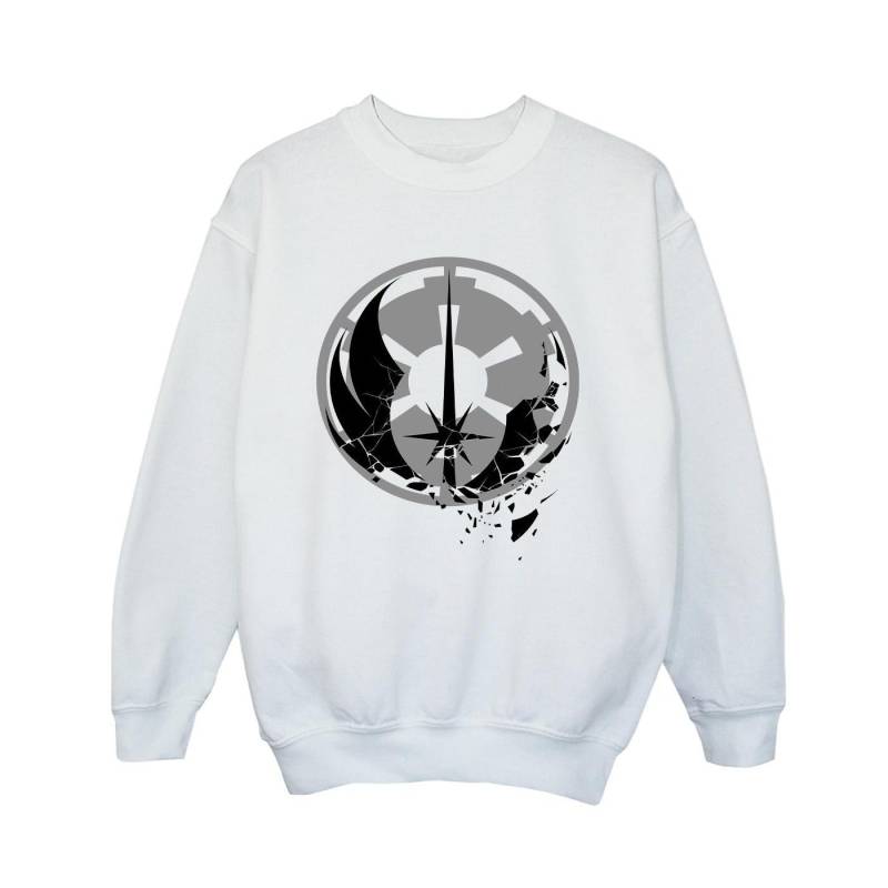 Obiwan Kenobi Fractured Logos Sweatshirt Jungen Weiss 140/146 von STAR WARS