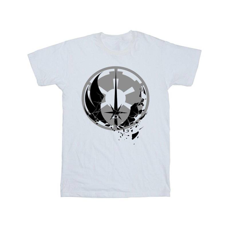 Obiwan Kenobi Fractured Logos Tshirt Herren Weiss 3XL von STAR WARS