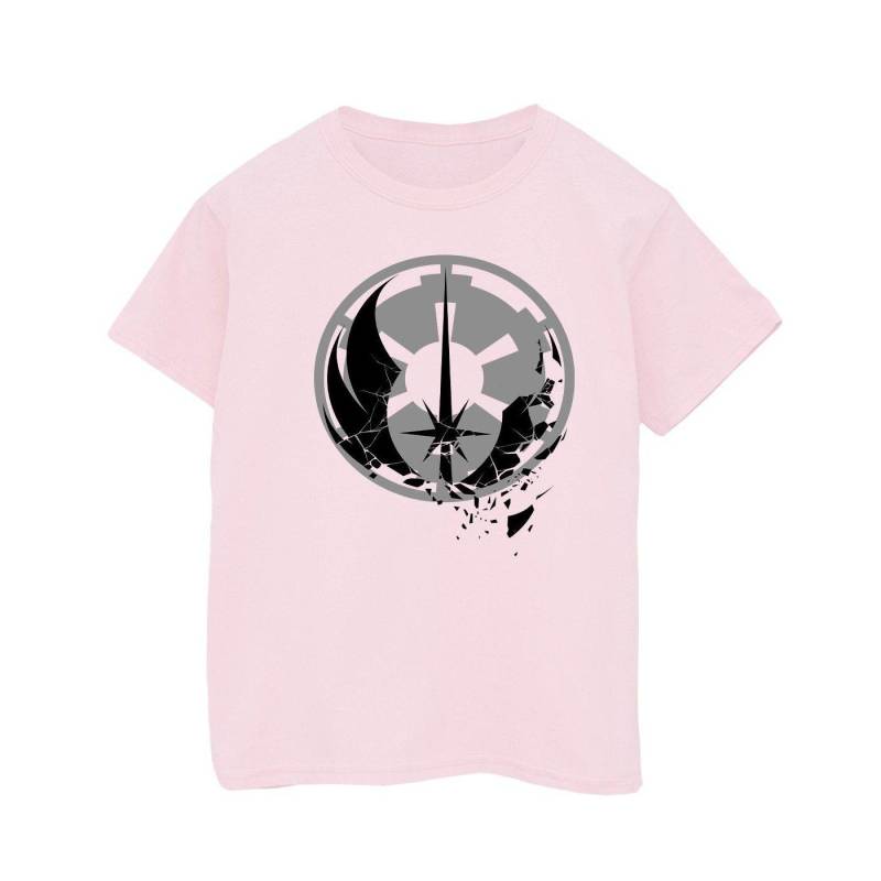 Obiwan Kenobi Fractured Logos Tshirt Jungen Pink 116 von STAR WARS